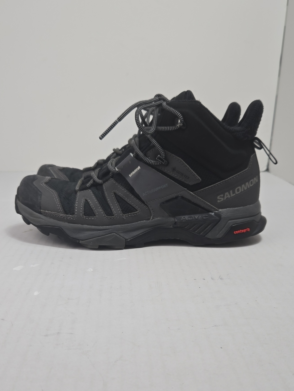 salomon x ultra 4 mid gtx mens Sz 8.5 Outdoor Hiking Boots Black/ Grey